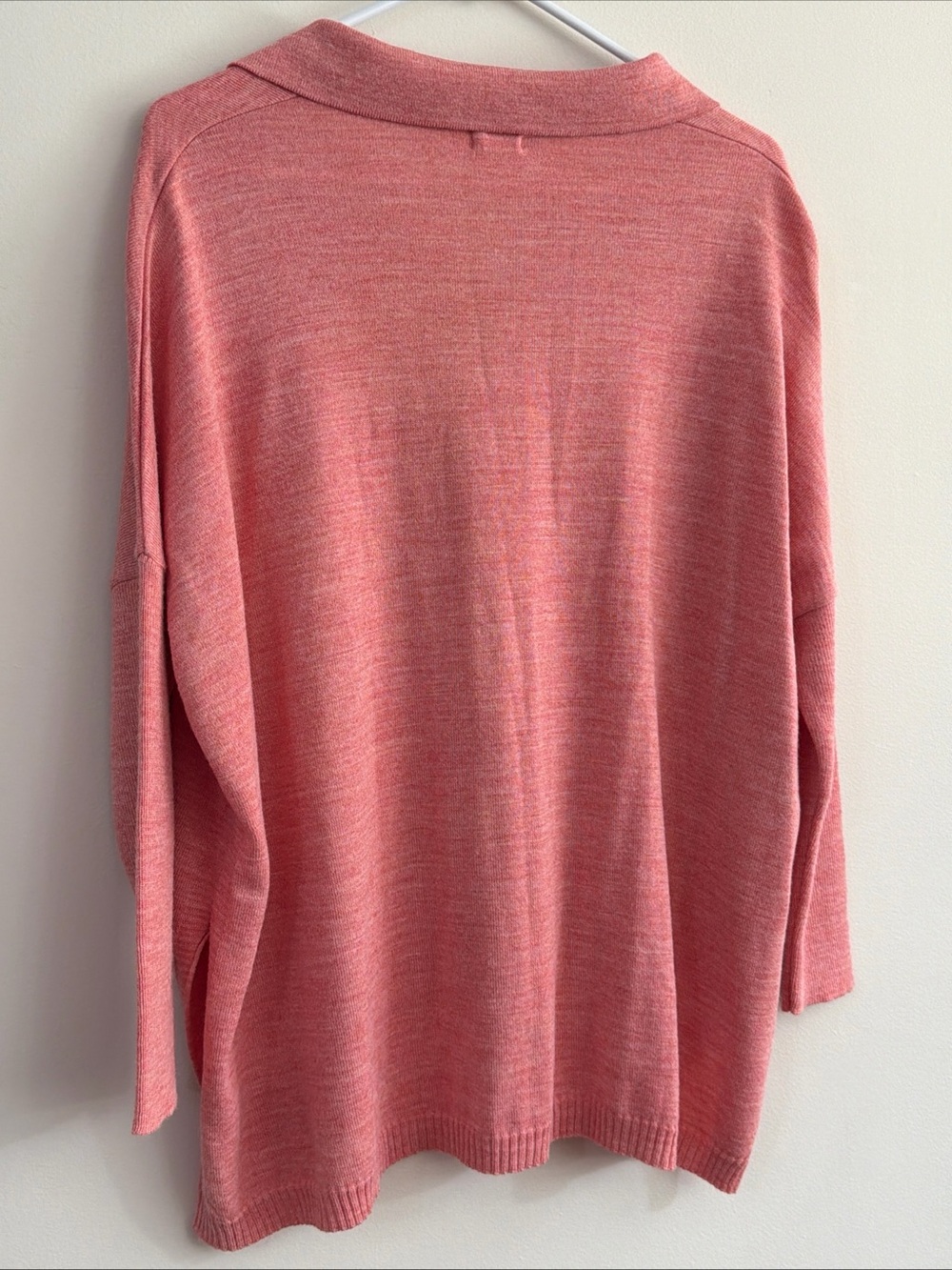 MerSea Catalina Polo Sweater Women’s OS One Size Coral V Neck Collar Coastal - Picture 8 of 10